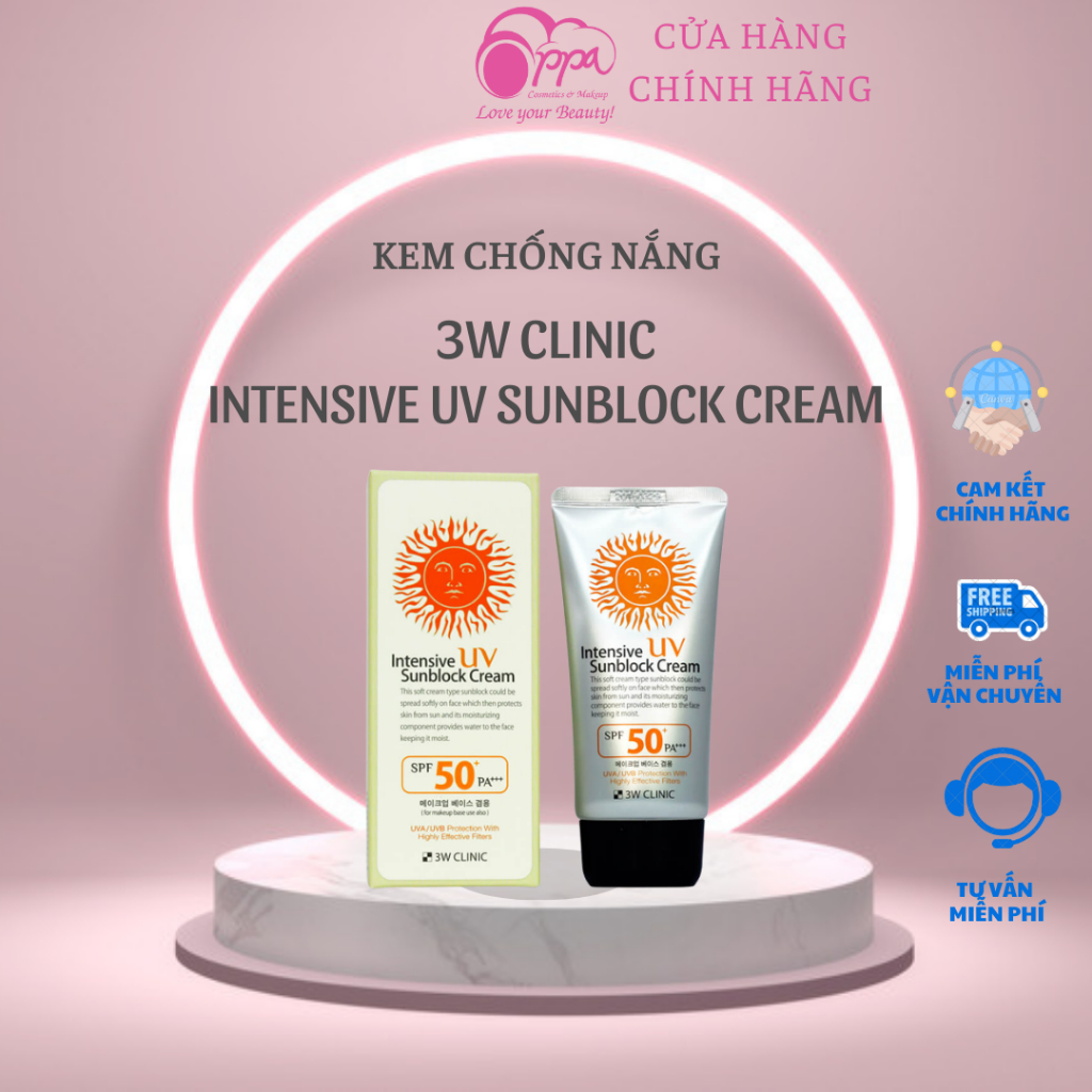 Kem chống nắng 3w Clinic Intensive UV Sunblock Cream SPF 50 Pa+++ 70ml