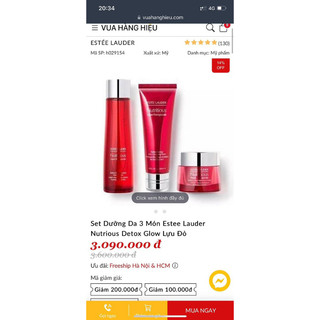 Set dưỡng da Lựu đỏ Estee Lauder 3 món