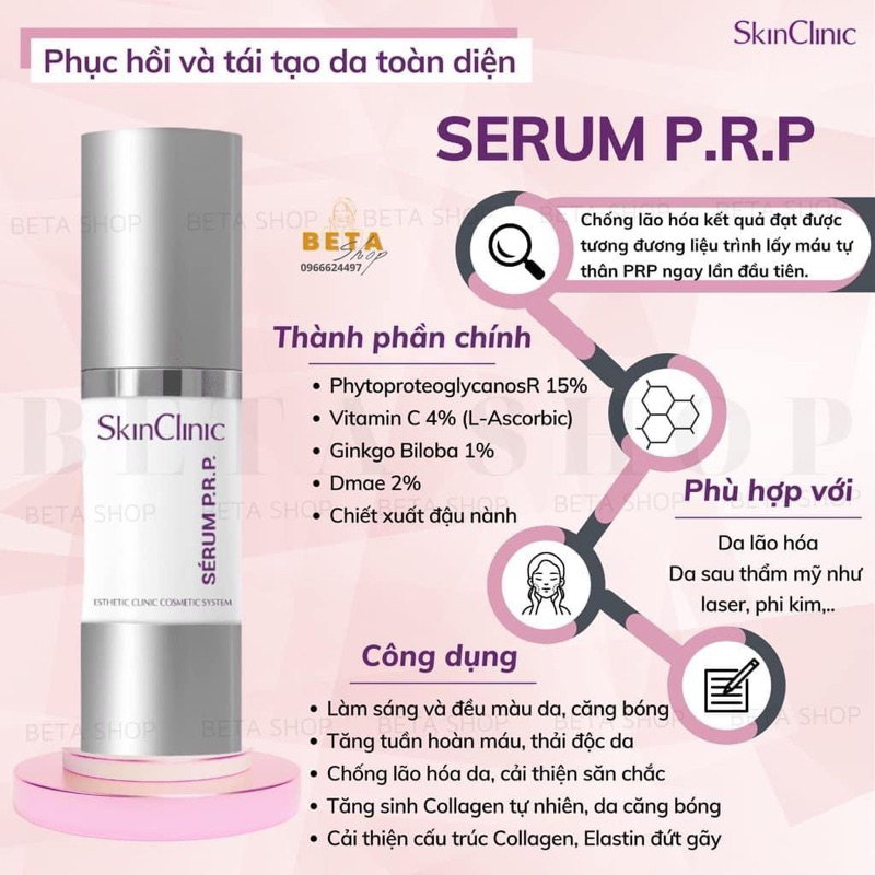 Tinh chất cấp ẩm, sáng da, phục hồi 30ml