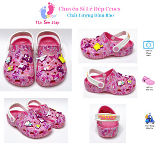 [ Tặng 10 Sticker ] Dép Cross cho bé gái mầu hồng Hello Kitty Sục Crocs Baya nam nữ người lớn hàng xuất khẩu form đẹp