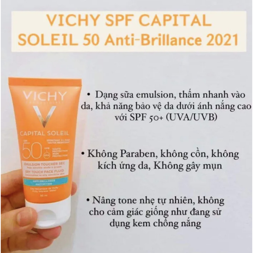 KEM CHỐNG NẮNG VICHY CAPITAL IDEAL SOLEIL SPF 50