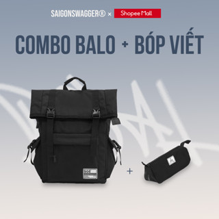  COMBO TIẾT KIỆM Balo Fold Backpack và Bóp Viết Tam Giác SAIGONSWAGGER® tiện lợi đi học đi du lịch 