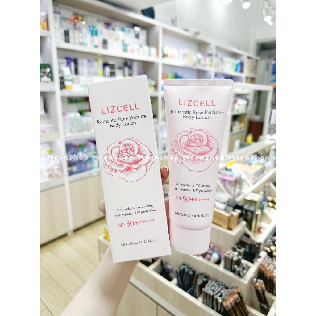 Sữa dưỡng thể chống nắng LIZCELL Hàn Quốc Romentic Rose Perfume Body Lotion Dưỡng Ẩm & Chống Lão Hóa 200ml