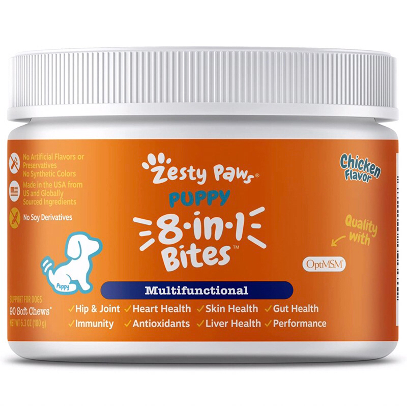 Zesty Paws Multivitamin 8 in 1 cho chó size nhỏ, chó con