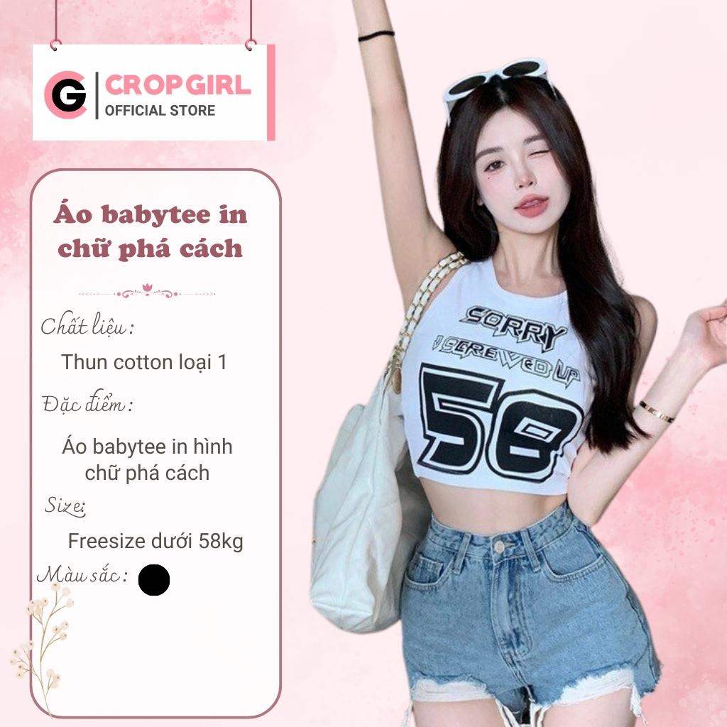 Áo ba lỗ nữ CROPGIRL in họa tiết cá tính dáng áo croptop ôm body tôn eo chất vải thun gân dày dặn co giãn tốt 3L1 | BigBuy360 - bigbuy360.vn