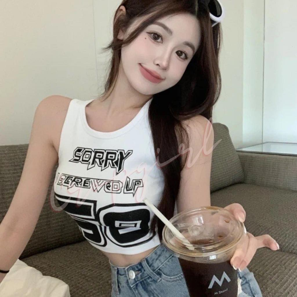 Áo ba lỗ nữ CROPGIRL in họa tiết cá tính dáng áo croptop ôm body tôn eo chất vải thun gân dày dặn co giãn tốt 3L1 | BigBuy360 - bigbuy360.vn