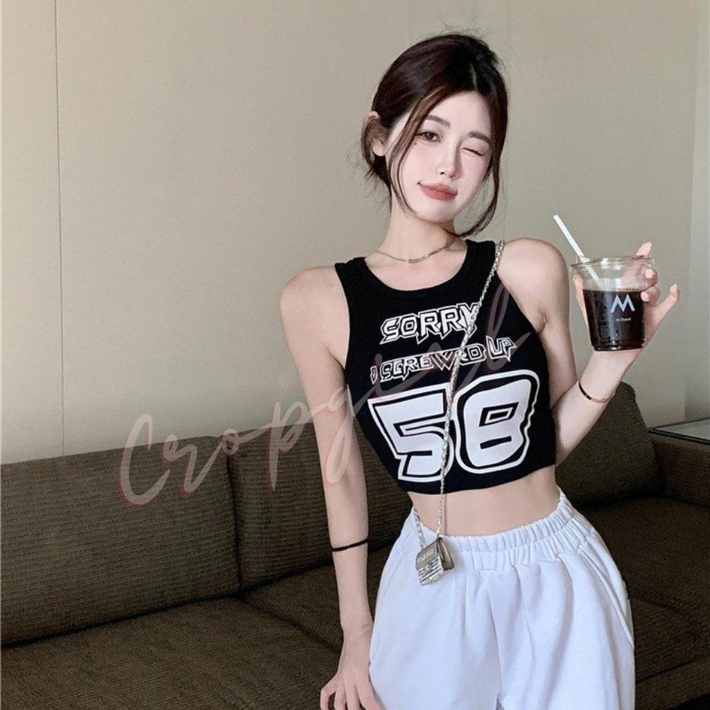Áo ba lỗ nữ CROPGIRL in họa tiết cá tính dáng áo croptop ôm body tôn eo chất vải thun gân dày dặn co giãn tốt 3L1 | BigBuy360 - bigbuy360.vn
