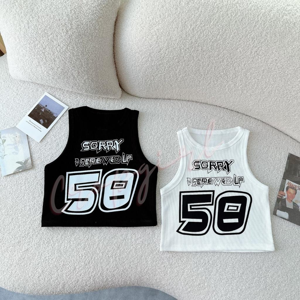 Áo ba lỗ nữ CROPGIRL in họa tiết cá tính dáng áo croptop ôm body tôn eo chất vải thun gân dày dặn co giãn tốt 3L1 | BigBuy360 - bigbuy360.vn