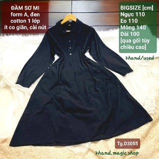 Đầm/Váy sơ mi, cotton pha polyester, độ mới cao, 2hand/used, 3055, 3109