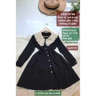 Đầm/Váy sơ mi, cotton pha polyester, độ mới cao, 2hand/used, 3055, 3109