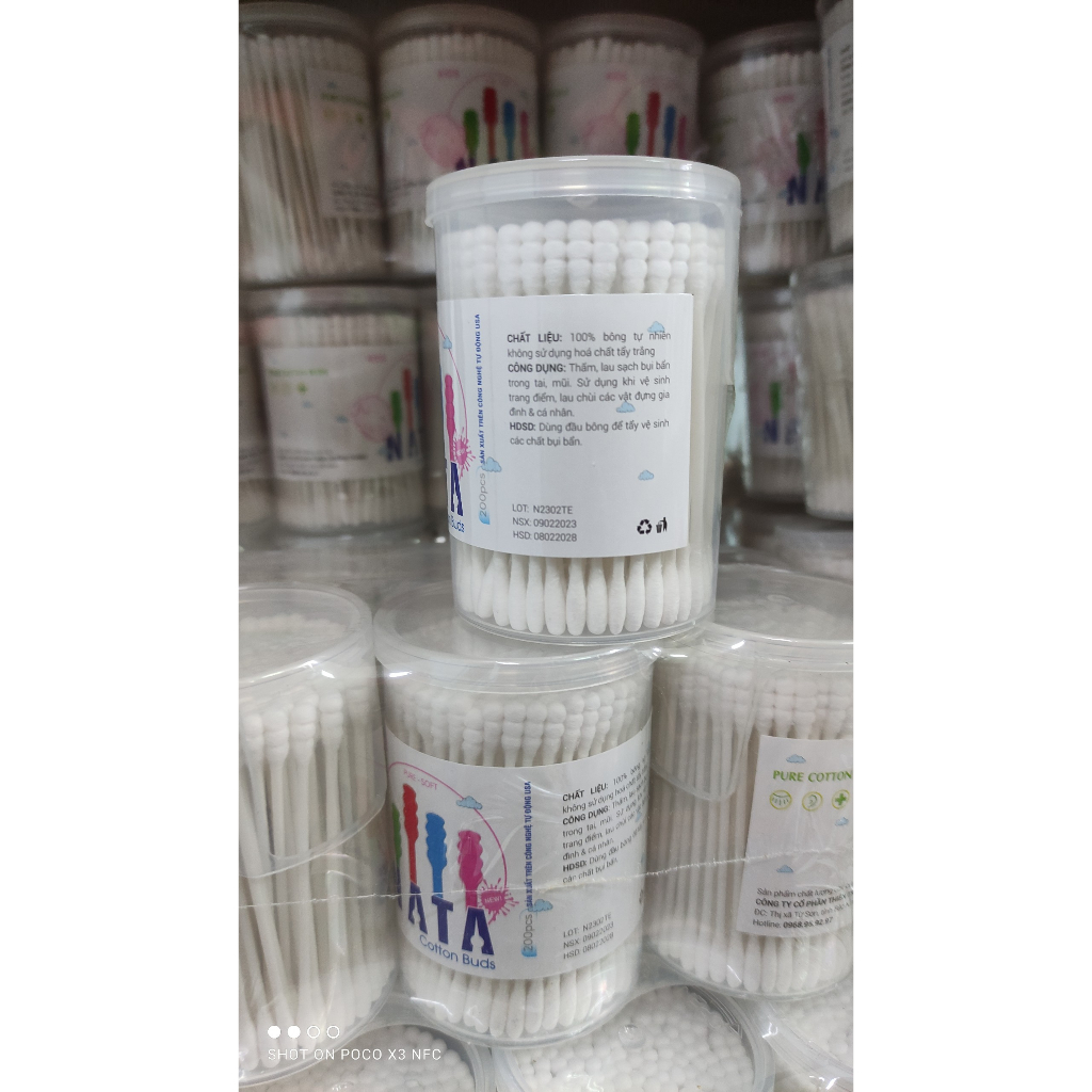 Tăm bông trẻ em 1 đầu xoắn - Hộp 200 cái