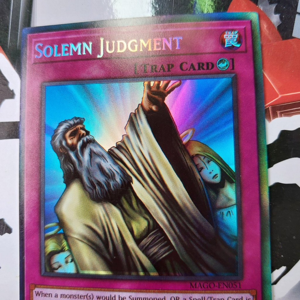 Thẻ SOLEMN JUDGMENT 41420027 cạm bẫy hiệu ứng holo 1458 D13 57