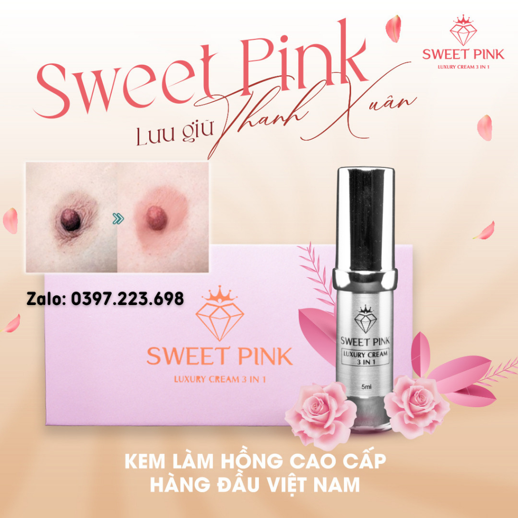 Kem làm hồng nhũ hoa SWEETPINK luxury cream 3 in 1