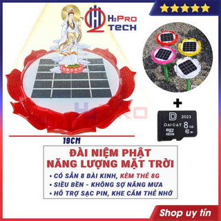 Máy Niệm Phật Năng Lượng Mặt Trời Có Thẻ Nhớ - Pin Sạc, Máy Tụng Kinh Có Sẵn 8 Bài, Siêu Bền Chịu Nắng Mưa - H2Pro Tech