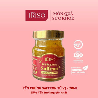 Yến chưng sẵn triso 25% yến tươi mix tứ vị saffron, đông trùng hạ thảo, hạt chia, táo đỏ - bird's nest, yến chưng sẵn