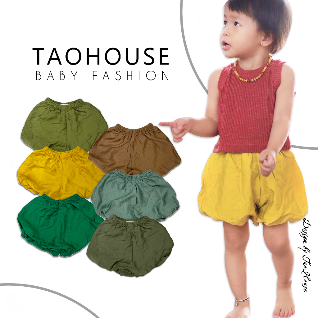 Quần đùi cho bé, quần ống bí phong cách hàn siêu xinh cho bé - TaoHouse