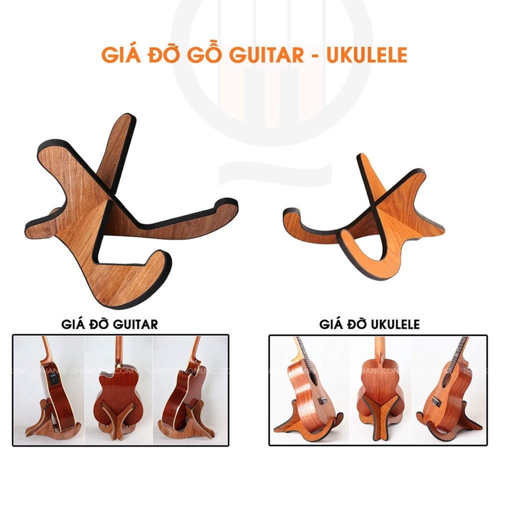 Giá Đỡ Bằng Gỗ Để Đàn Guitar - Ukulele tiện dụng - Chân Gỗ Kê Đàn