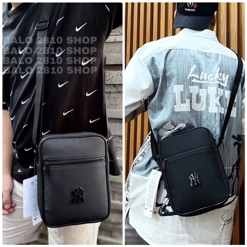 Túi Đeo Chéo Nam Nữ MLB NY MEN Bag Shoulder Cao Cấp Túi MLB Da Si Chống Nước Hai Ngăn Chứa Đồ Thoải Mái Bánh Mì Store