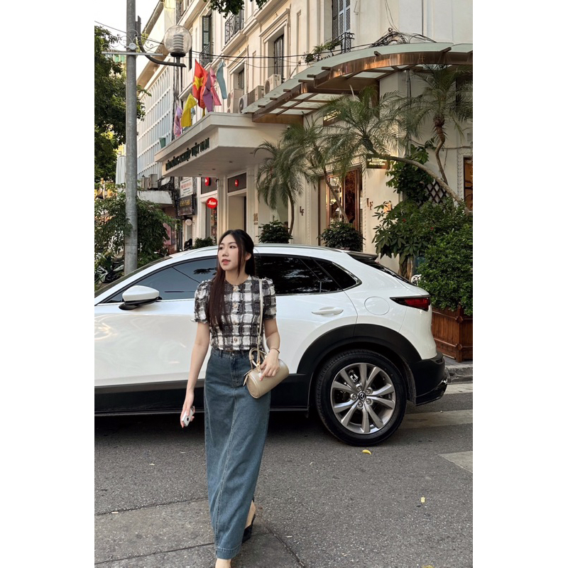 Áo linen tay bồng Layla Top