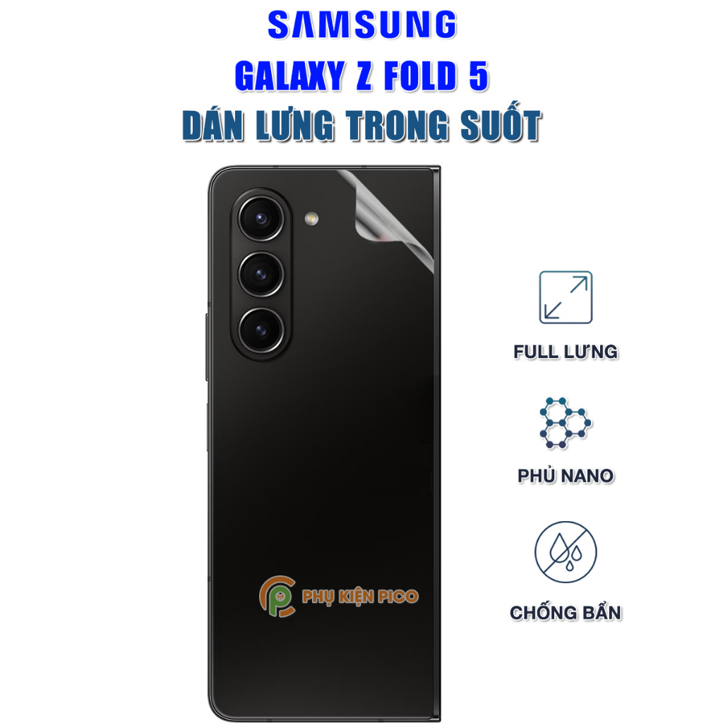 Dán lưng Samsung Galaxy Z Fold 5 PPF cao cấp dẻo trong suốt - Dán mặt lưng Samsung Galaxy Z Fold 5 5G