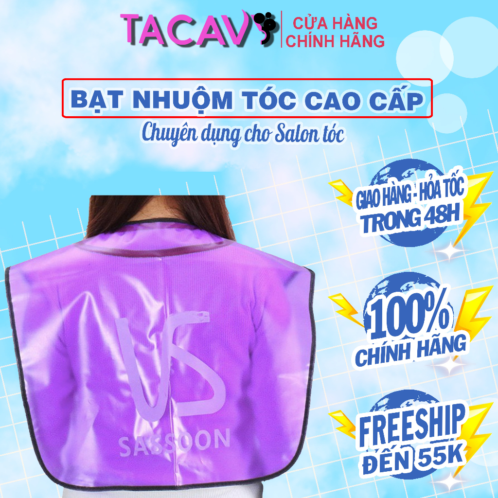 BẠT,ÁO CHOÀNG NHUỘM TÓC CHUYÊN DỤNG CHO CÁC SALON