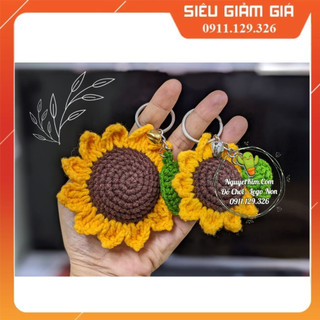 🌻Móc Chìa Khoá Len Hoa Hướng Dương Handmade Crochet🌻