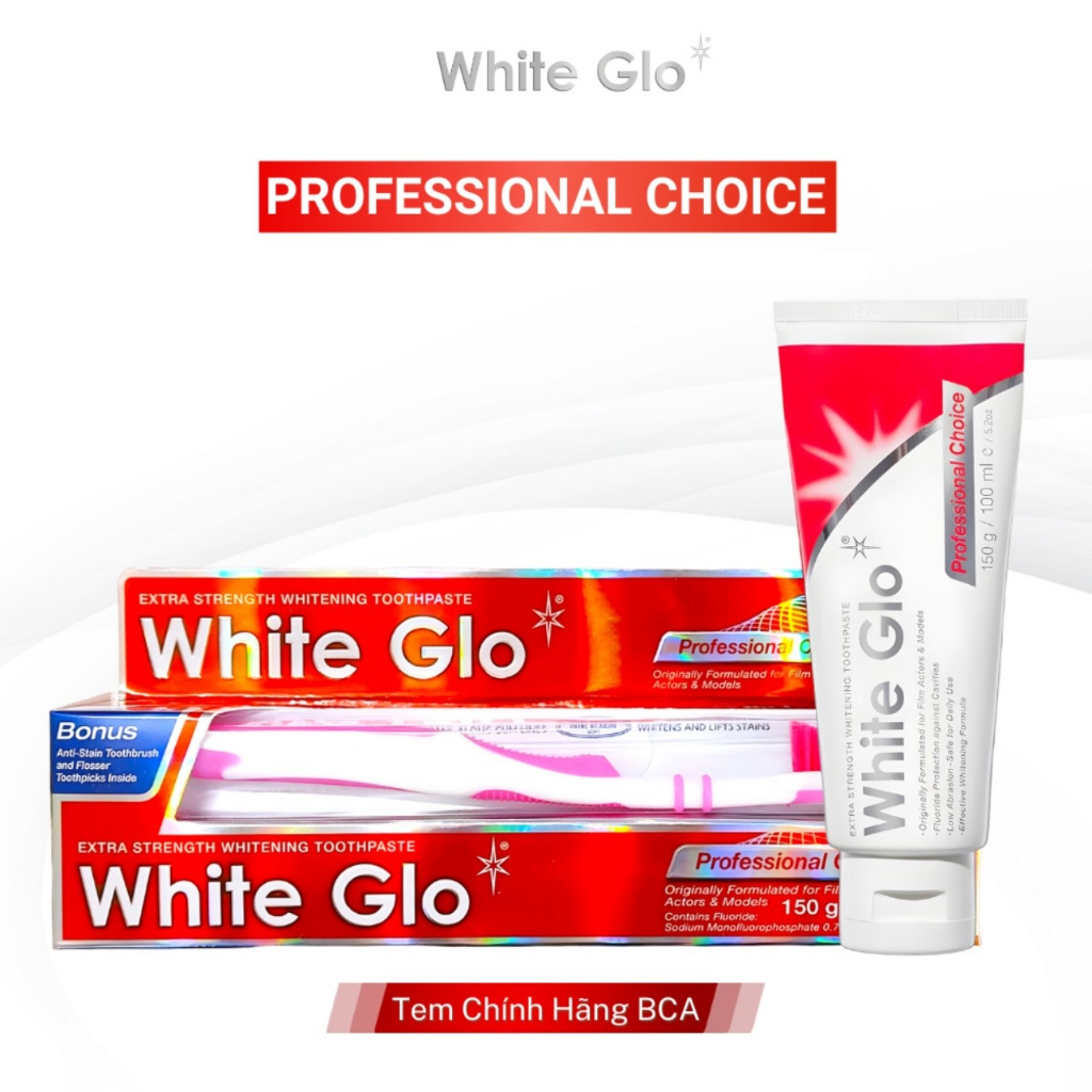 Kem Đánh Răng White Glo 150ml Nhập Khẩu Chính Hãng