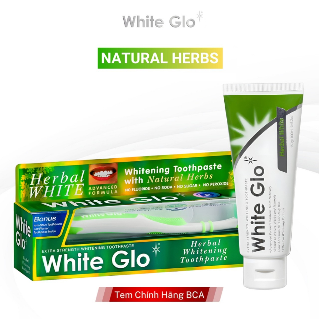 Kem Đánh Răng White Glo 150ml Nhập Khẩu Chính Hãng
