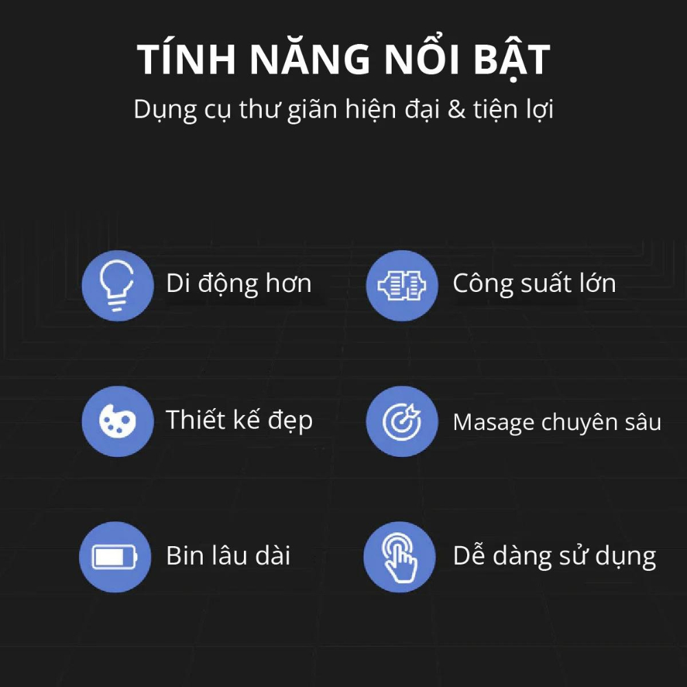 Súng massage Kachi MK353 Pro 6 đầu massage có kèm đai rung