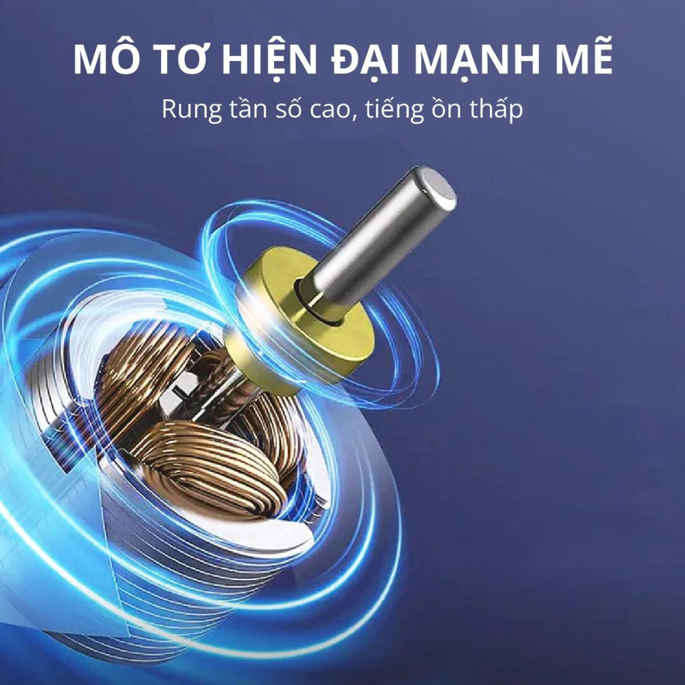 Súng massage Kachi MK353 Pro 6 đầu massage có kèm đai rung