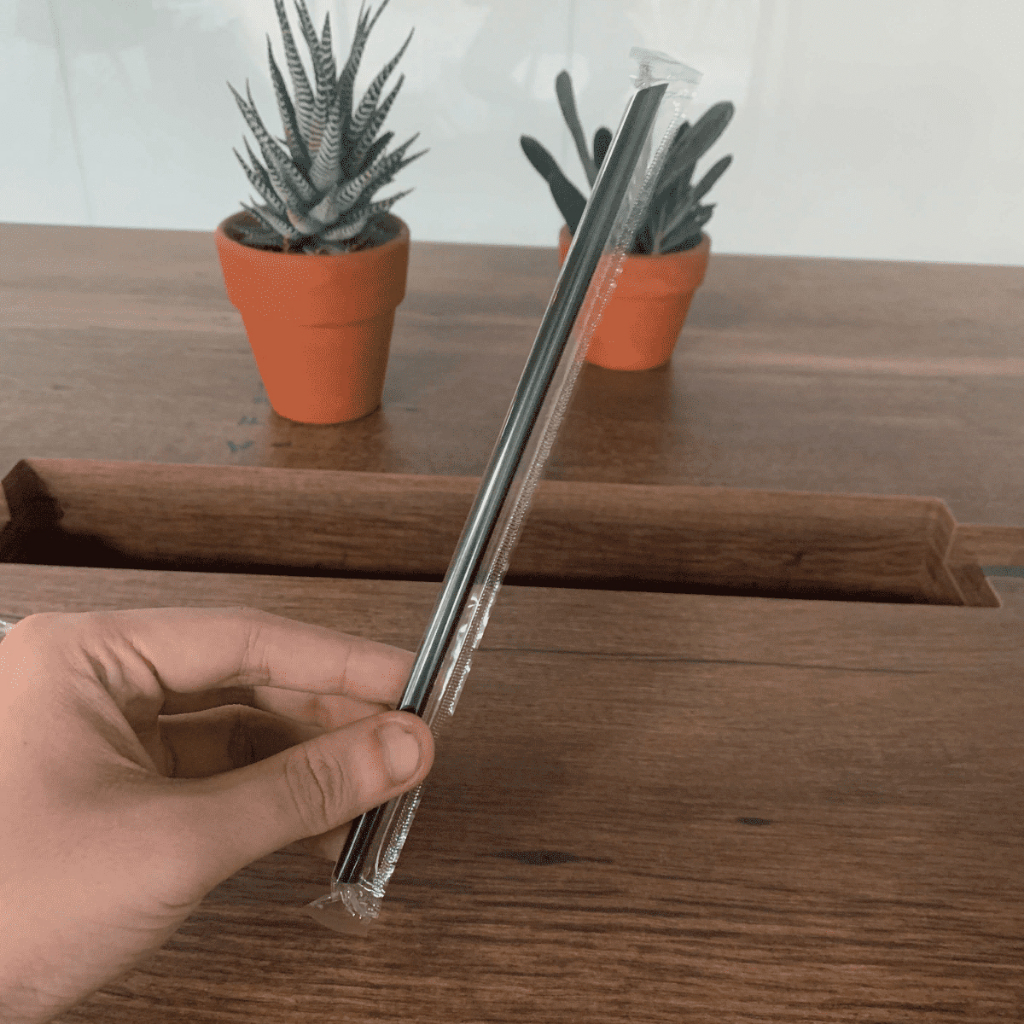 3kg Ống Hút Đen 23cm Phi 6 Losupply - ống hút nhựa đen nhỏ bọc màng cho quán cafe, nước ép, trà, sâm- 1 bao 3kg