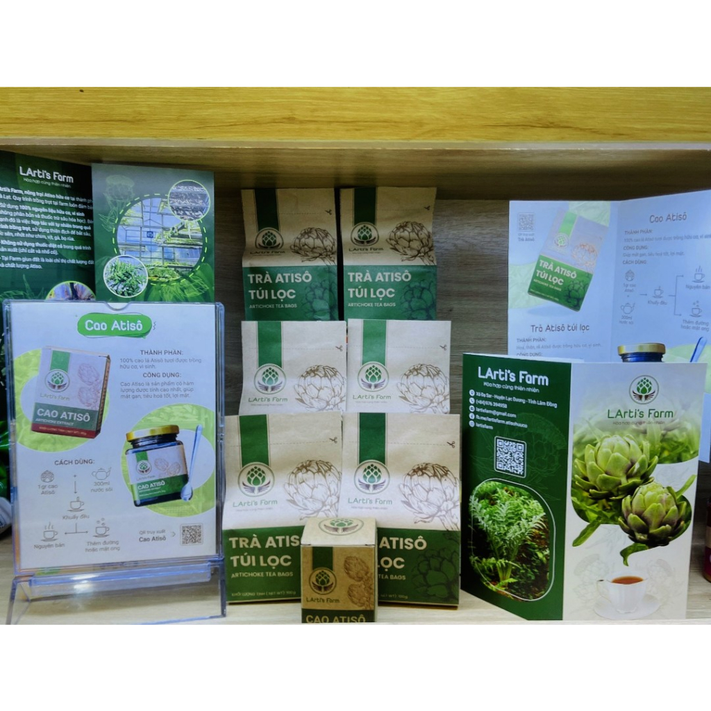 Trà Atiso Túi Lọc Hữu Cơ Đà Lạt LArti's Farm gói 100g