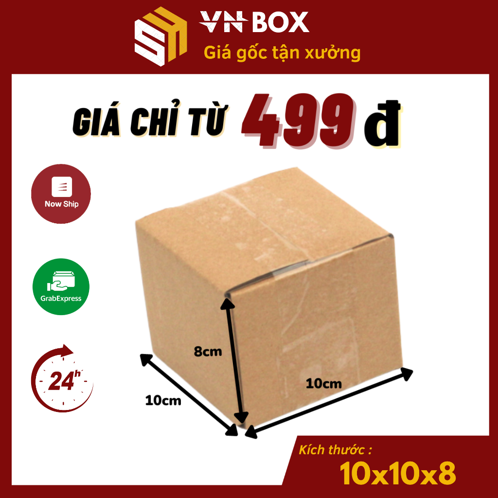 10x10x8 Combo 10 Hộp carton đóng hàng size nhỏ - VN Box