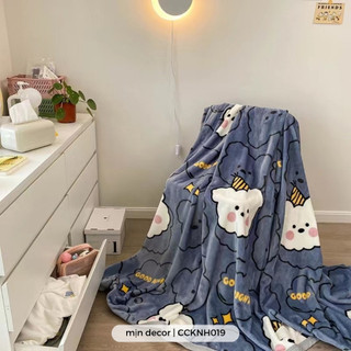 Chăn lông thỏ tuyết nhung mịn, chăn nhung họa tiết 2mx2m2 nhiều mẫu mã Mịn Decor dùng quanh năm
