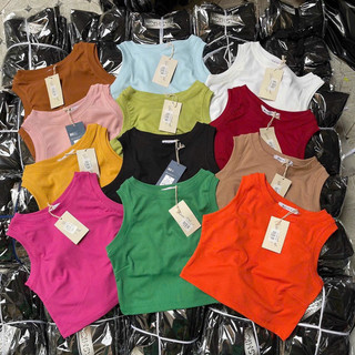 Áo thun gân 3 lỗ phom croptop