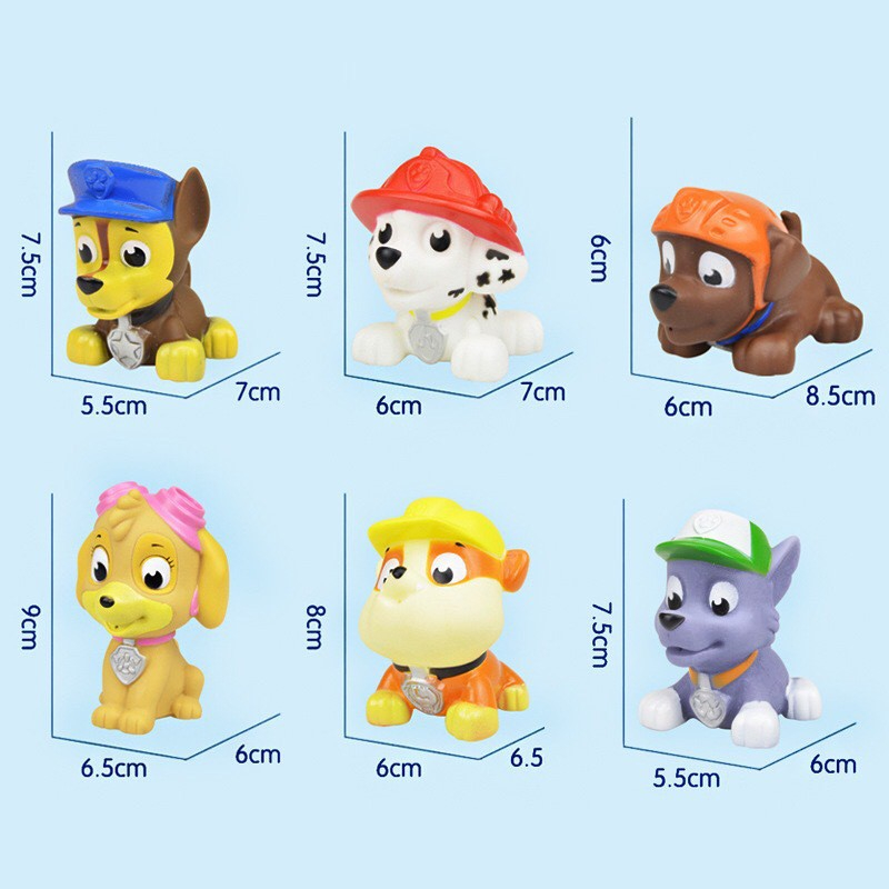 Bộ Paw Patrol Những Chú Chó Cứu Hộ Bằng Cao Su Phun Nước - CHỌN PHÂN LOẠI