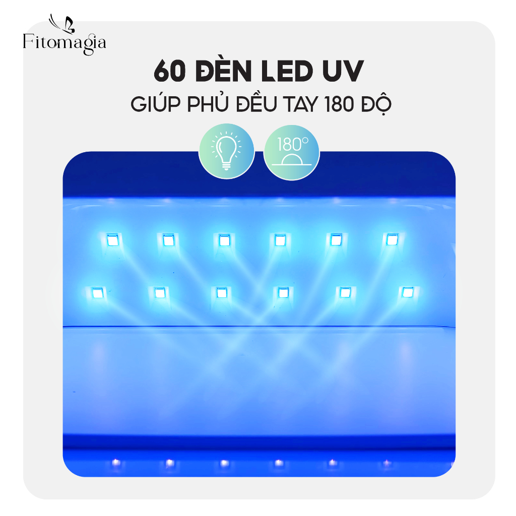 Fitomagia Máy Hơ Gel SUN T8 Hàng Chính Hãng, 72W Bảo Hành 6 Tháng