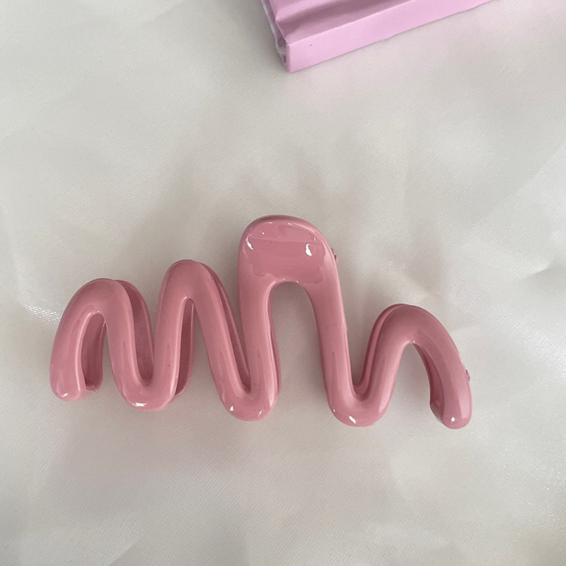 Kẹp Tóc Ziczac Nhựa Màu Sắc Phong Cách Y2K Bản To