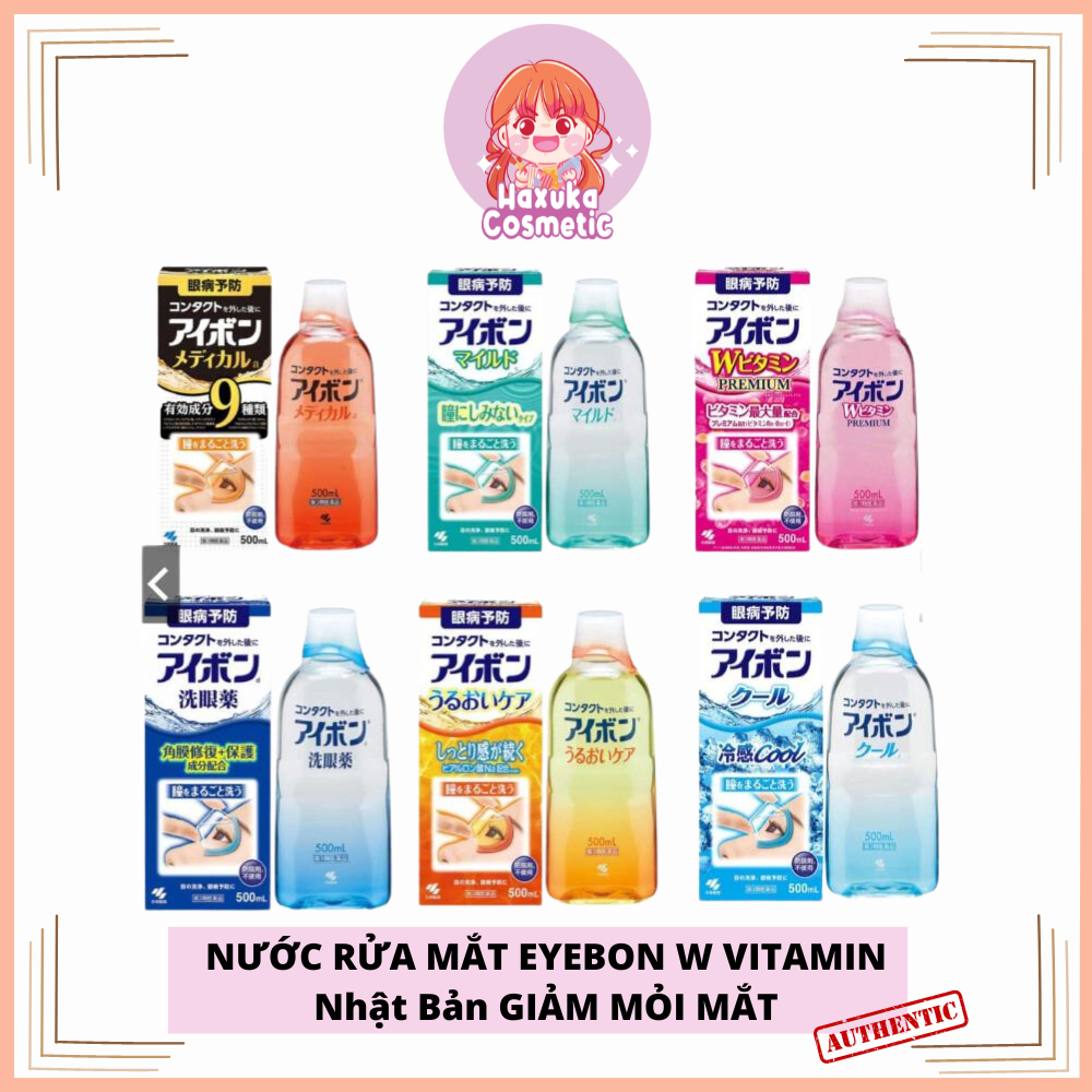 NƯỚC RỬA MẮT EYEBON W VITAMIN Nhật Bản GIẢM MỎI MẮT 500ML