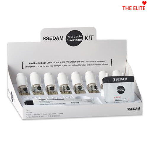 Full set SSEDAM Real Lacto Black Label Kit phục hồi chuyên sâu cho da mụn