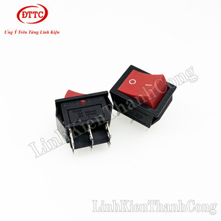 Công tắc kcd4-202 16a/250v 6 chân 31x25mm đỏ, đen