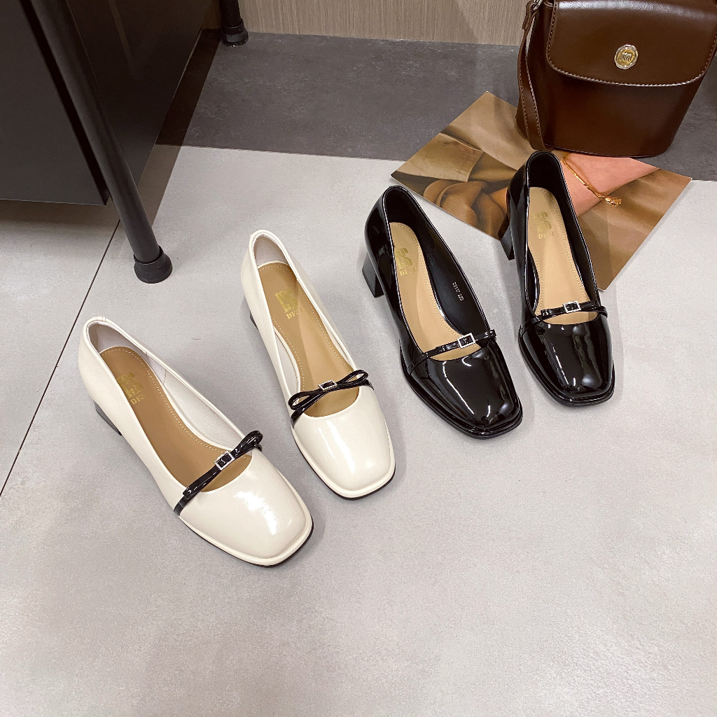 Giày Búp Bê Gót Vuông 5.3 phân DESI - 23117