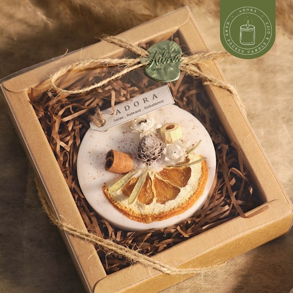 Sáp Thơm Nhà Vệ Sinh ADORA CANDLE | Quà Tặng Sinh Nhật Thơm Phòng Round Botanical