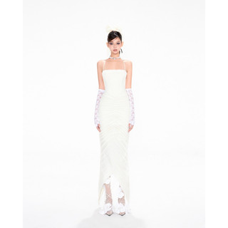 Ononmade đầm dài hai dây ôm body xếp ly magnola midi dress