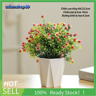 Hoa giả - Chậu cây hoa chuông giả mini trang trí cả cây và chậu