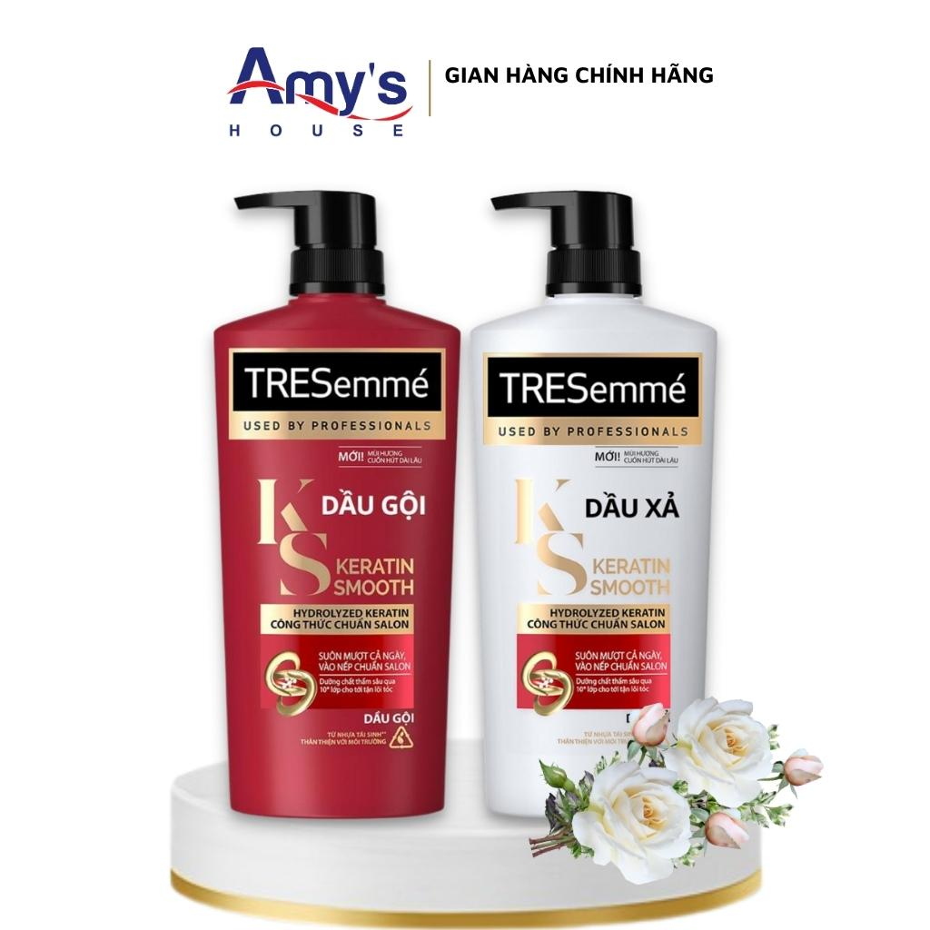 Dầu Gội TRESEMME Keratin Smooth cho tóc Khô Xơ Rối - Tinh dầu Argan giúp tóc Suôn Mượt óng ả - Chính Hãng (có Dầu xả)