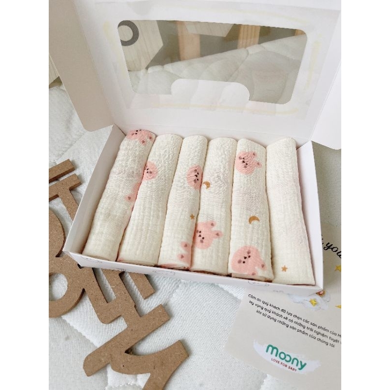 Khăn xô sữa sợi tre muslin Napi 2 lớp siêu mềm êm thấm cho bé