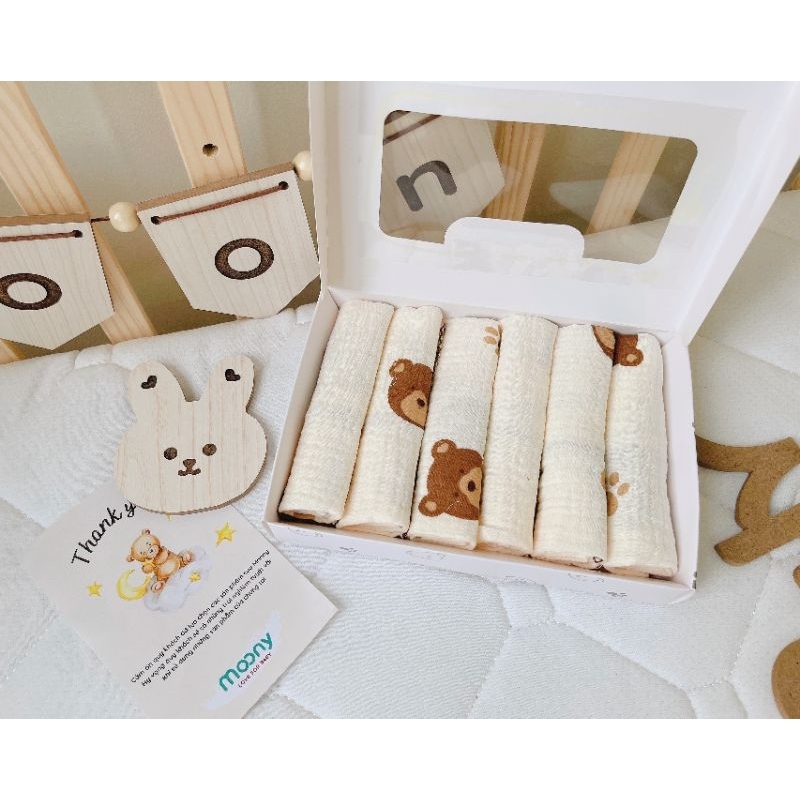Khăn xô sữa sợi tre muslin Napi 2 lớp siêu mềm êm thấm cho bé