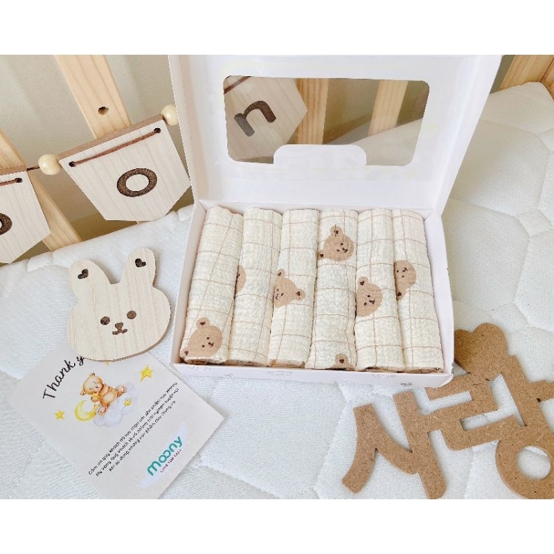 Khăn xô sữa sợi tre muslin Napi 2 lớp siêu mềm êm thấm cho bé