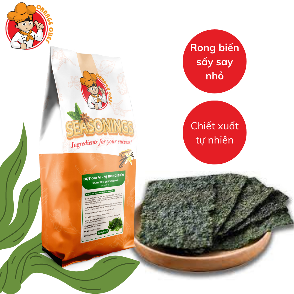 Bột Gia Vị Rong Biển Seaweed Seasoning Orange Chef - Nguyên liệu nhập khẩu Malaysia